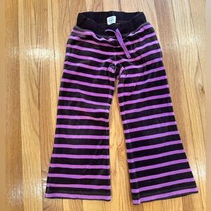 Mini Boden Striped Velour Pants, Size 5